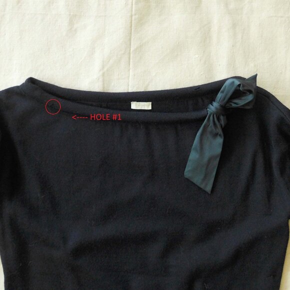 Il Gufo Girls 6 (fits like 10-12) Wool Boat Neck Sweater (Flawed) - Picture 5 of 10